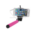 Wired Selfie Stick Handheld Monopod Built-in obturador extensível com suporte Mount